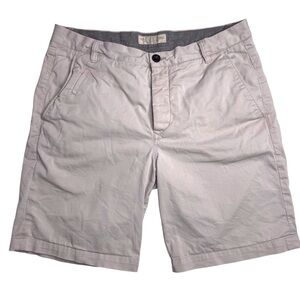 Allsaints Mitre Deck Chino Flat Front Stretch Shorts Button Fly Dusty Pink